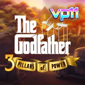 Interface visual e símbolos temáticos do slot The Godfather: 3 Pillars of Power